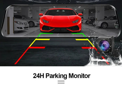 Acceo 10 Inch Car DVR Rearview Mirror Dual 1080P Touch Screen Night Vision - stepyours.com