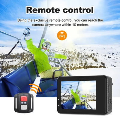 Ourlife 5K Action Camera 4K60FPS 2 Inch Touch Screen WiFi 30M Waterproof Bicycle - stepyours.com