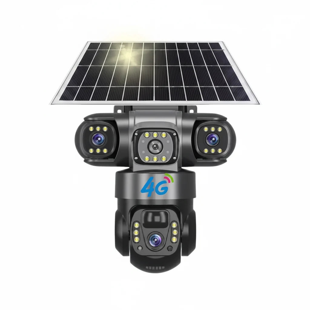 Solar Powered 4G Outdoor Security Camera With PIR Human Detection Night Vision - stepyours.com
