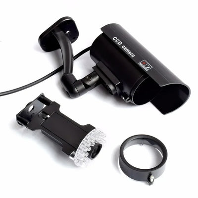 Eleopard Fake Security Camera - Waterproof Dummy CCTV With Red LED Add Hooks - stepyours.com