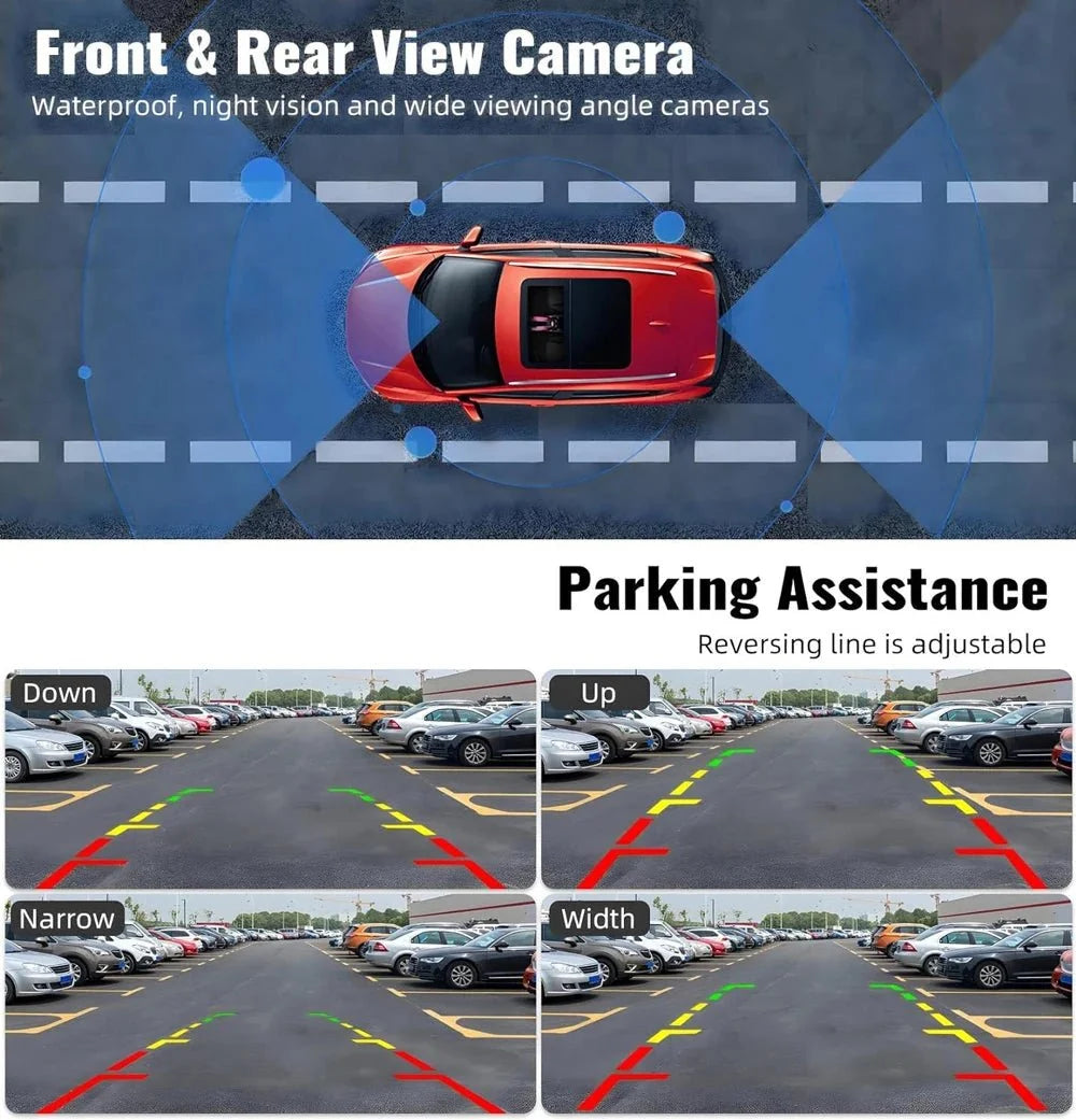 10 Inch 4K Dash Cam With CarPlay Android Auto GPS WiFi Rearview Mirror - stepyours.com
