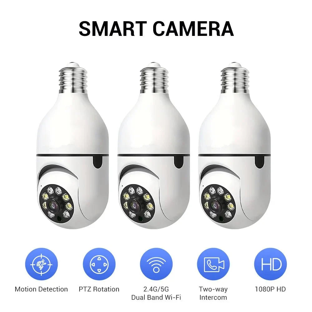 Ease Life App Light Bulb Security Camera Outdoor Wireless 5GHz 360 Degree E27 - stepyours.com