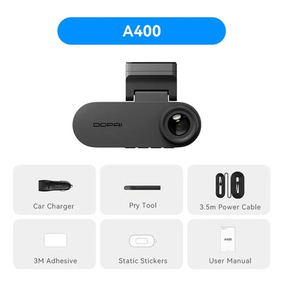 Pictrey A400 4K Dash Cam With Built In ADAS WiFi 1.9 Inch IPS Screen - stepyours.com