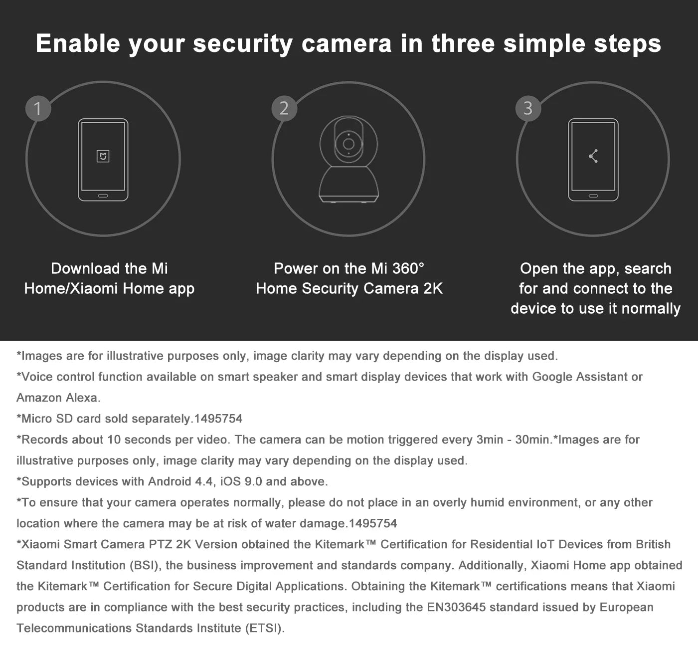 Xiaomi Smart Camera - 360 Degree Indoor Security With 2K Clarity by stepyours.com