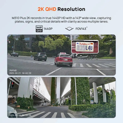 70mai M310 Plus Dash Cam 2K Car DVR With Night Vision WiFi 24H Parking - stepyours.com