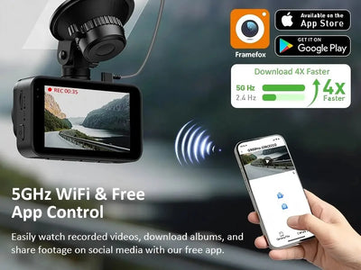 4K Dash Cam For Cars Front And Rear With WiFi Parking Mode Recorder - stepyours.com