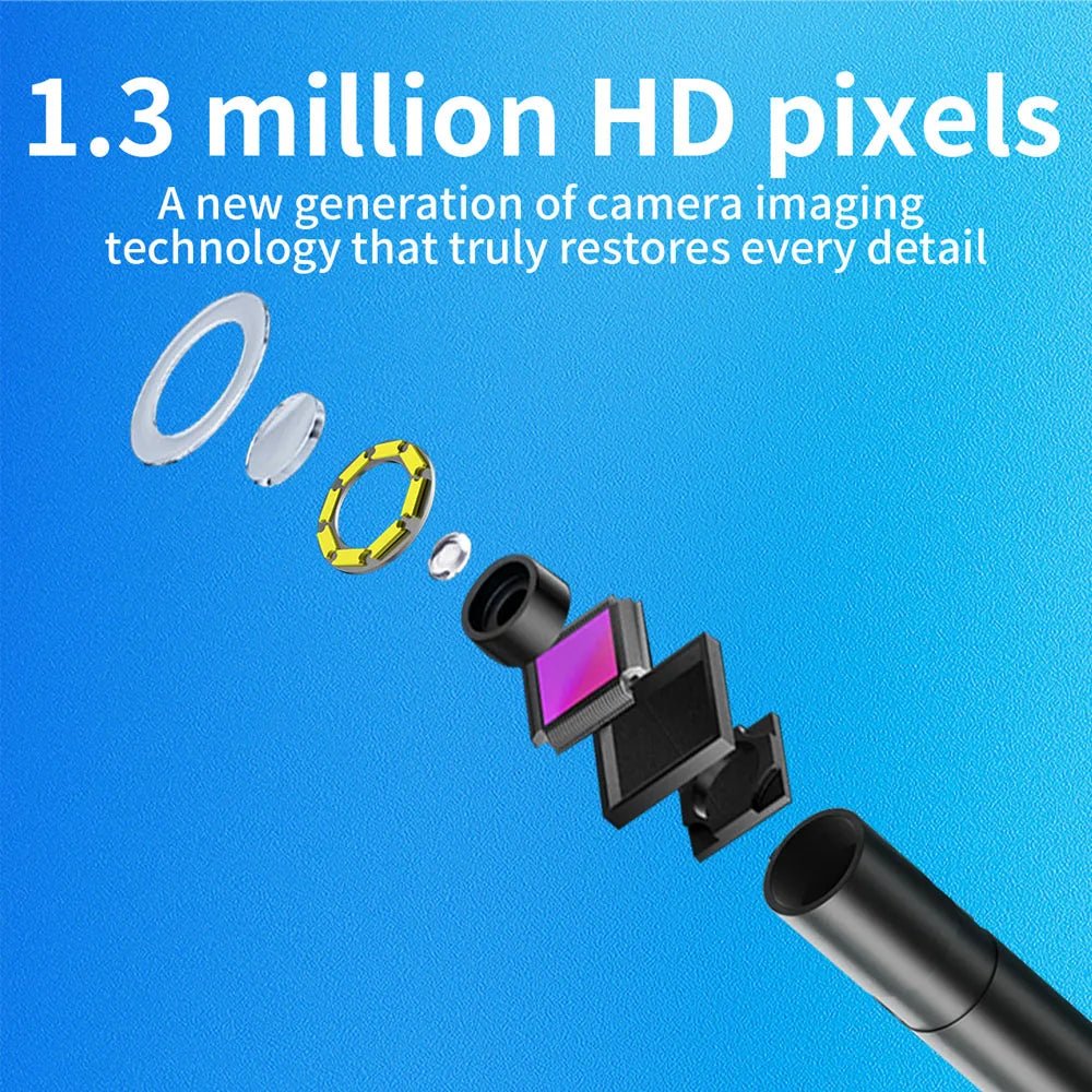 Industrial Endoscope Camera 960P Borescope For iOS Android With 8 LED Lights - stepyours.com