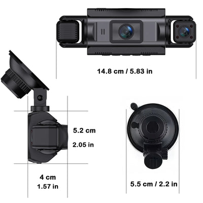 4 Channel Car Dash Cam With WiFi FHD 1080P Front Left Right Rear Night Vision - stepyours.com
