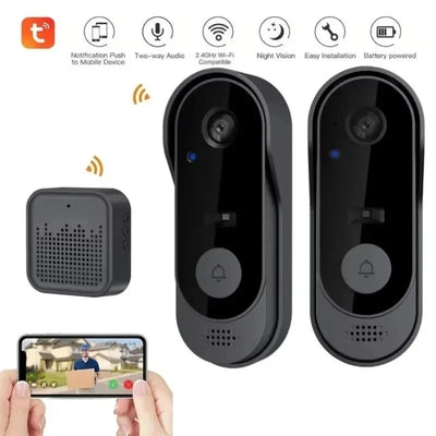 Tuya WiFi Doorbell Camera Outdoor Waterproof Night Vision - stepyours.com