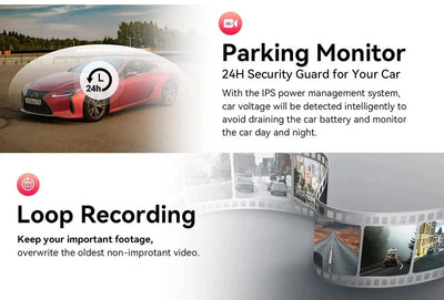10 Inch 4K Dash Cam With CarPlay Android Auto GPS WiFi Rearview Mirror - stepyours.com