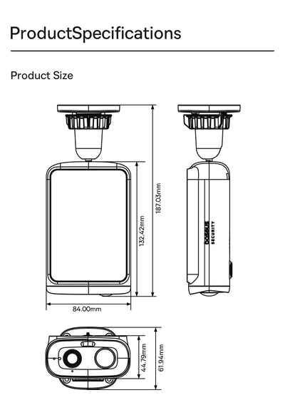 Baseus S1 Lite Solar Security Camera - 2K Wireless Outdoor With 135 Degree FOV - stepyours.com