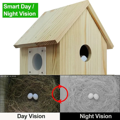 Smart Tuya Bird House 4MP HD WiFi Camera Real Time Bird Watching Nest Add Hooks - stepyours.com