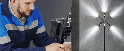 Lafoch S10 360 Rotating Dual Lens Endoscope - 3.9mm Probe, 5 - Inch IPS Display - stepyours.com