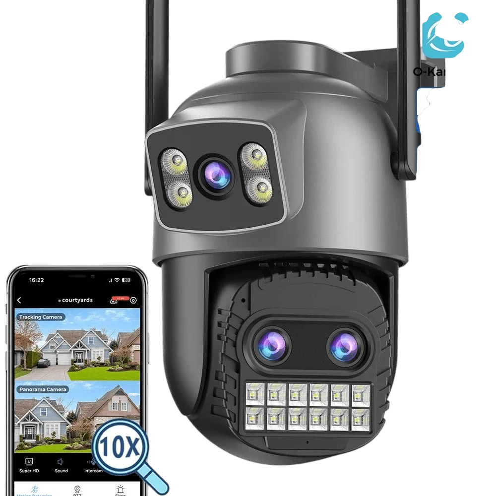 BESDER 15MP WiFi Outdoor Camera Dual Screen 10X Zoom PTZ Security IP Cam - stepyours.com