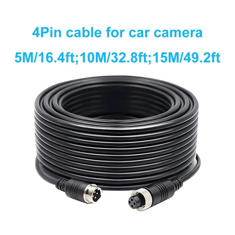 4 Pin Aviation Video Cable For Backup Cameras In RVs Trucks Buses - stepyours.com