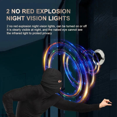 Smart Cat Eye Doorbell 4.3 Inch IPS Display 2K Video - stepyours.com