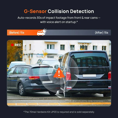 70mai 4K Dash Cam A800SE GPS ADAS Voice Control Ultra HD WiFi 6 - stepyours.com