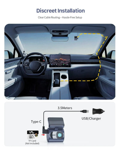 Kawa Mini 3 Pro 2K Car Dash Cam With WiFi App Voice Control Parking - stepyours.com