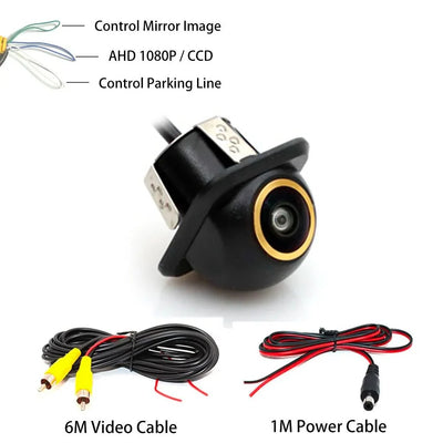 AHD 1080P Fisheye Car Rear View Camera Waterproof Night Vision Parking Assist - stepyours.com