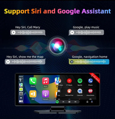 4K Dash Cam With Wireless CarPlay Android Auto GPS 7 Inch Or 10.26 Inch - stepyours.com