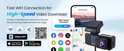 4K Dash Cam Car Camera With GPS WiFi Night Vision Dual Lens Rear View - stepyours.com