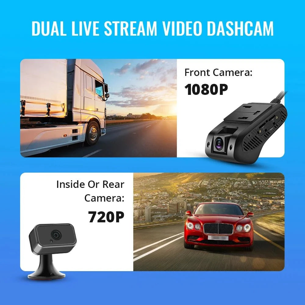 JIMIMAX 4G Dash Cam Front and Rear JC400A WIFI Hotspot GPS Live Stream App - stepyours.com