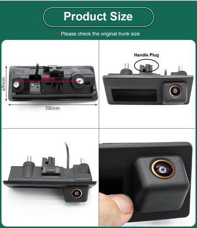 AHD 1080P Rear View Camera for VW Passat Golf Jetta Polo 170 Degree Wide - stepyours.com