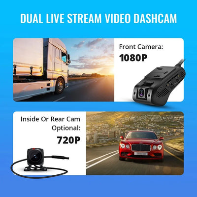 JIMIMAX 4G Dash Cam Front and Rear JC400A WIFI Hotspot GPS Live Stream App - stepyours.com