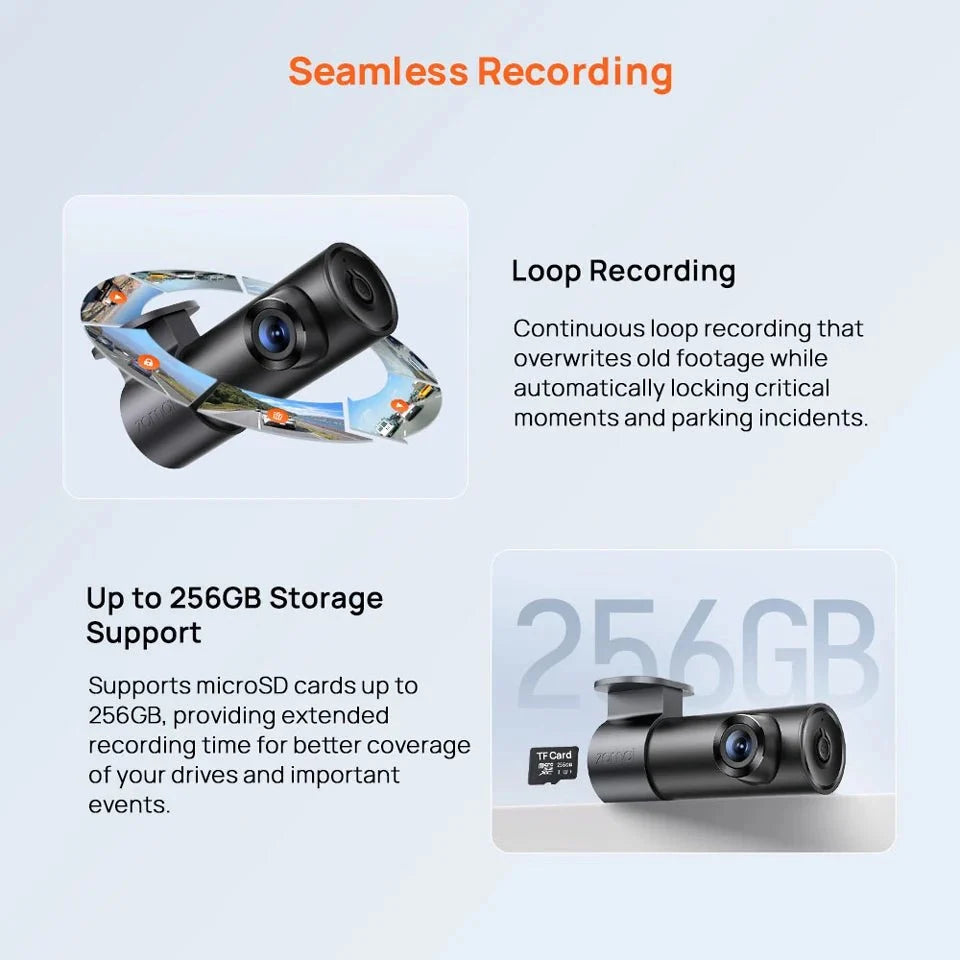 70mai M310 Plus Dash Cam 2K Car DVR With Night Vision WiFi 24H Parking - stepyours.com