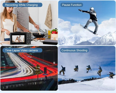 5K Compact Digital Camera With 18X Zoom 180 Degree Flip Screen For YouTube Vlog - stepyours.com