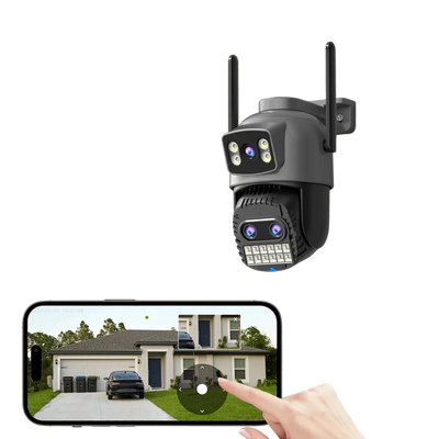 BESDER 15MP WiFi Outdoor Camera Dual Screen 10X Zoom PTZ Security IP Cam - stepyours.com