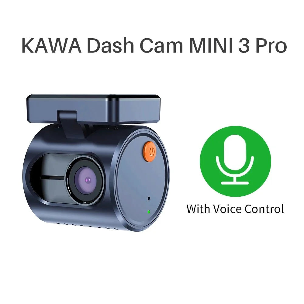 2K Kawa Mini 3 Pro Car Dash Cam With WiFi App Parking Mode And Voice Control - stepyours.com