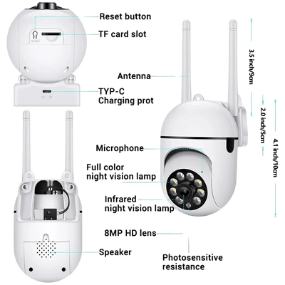 OKam Pro Indoor 8MP WiFi IP Camera - Smart Tracking And 355 Degree Pan - stepyours.com