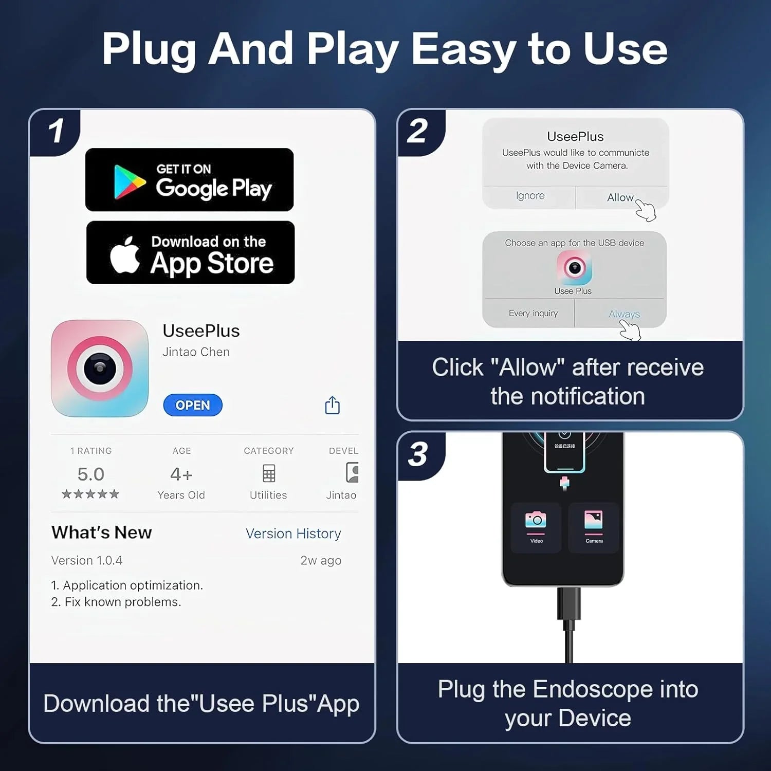 8mm 1080P Car Endoscope Boroscope For iPhone Android Type C - Plug And Play - stepyours.com