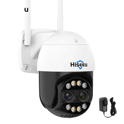 Hiseeu 4K 8MP PTZ WiFi IP Camera With 8X Zoom Night Vision And Smart Detection - stepyours.com