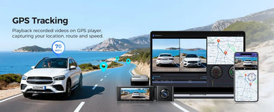 AZDOME M550 Pro Dash Cam IR Night Vision 4K Plus 2.5K 5.8Ghz WiFi GPS Screen - stepyours.com