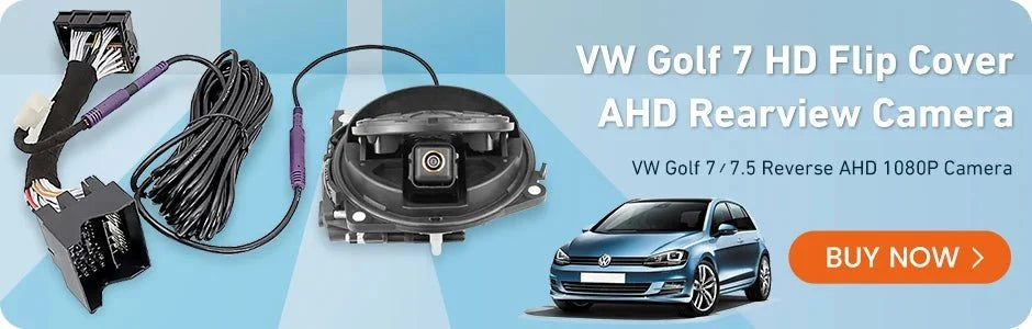 170 Degree AHD 1080P Flip Emblem Rear View Camera For VW Golf 6 7 8 - stepyours.com