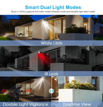 8MP WiFi Outdoor PTZ Security Camera 4X Zoom AI Human Tracking Two Way Audio - stepyours.com