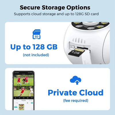 BESDER 8MP WiFi PTZ Outdoor Camera - With AI Human Detection Dual Screens - stepyours.com