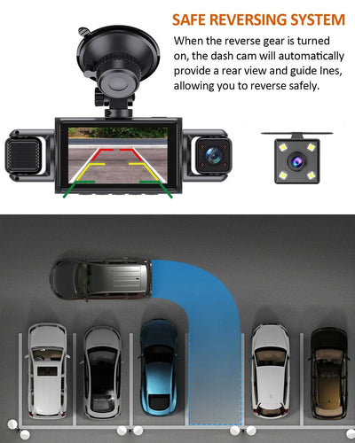 4 Channel WiFi Dashcam Full HD 1080P Front Rear Night Vision Loop Recording - stepyours.com