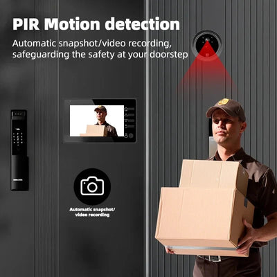 HD Peephole Doorbell 4.3 Inch Live View 1MP Night Vision - stepyours.com