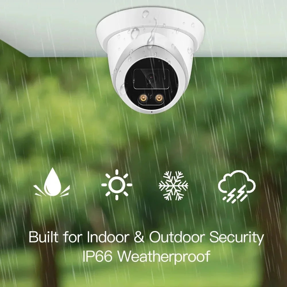 New 4K 8MP IP Camera AI Color Night Vision Outdoor PoE Surveillance Hooks - stepyours.com