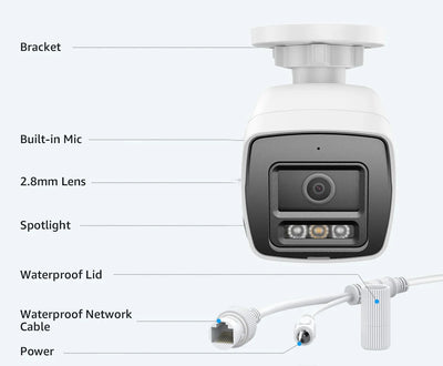 ANNKE 12MP Outdoor Dual Light PoE Security Camera IP67 Night Vision C1200 - stepyours.com