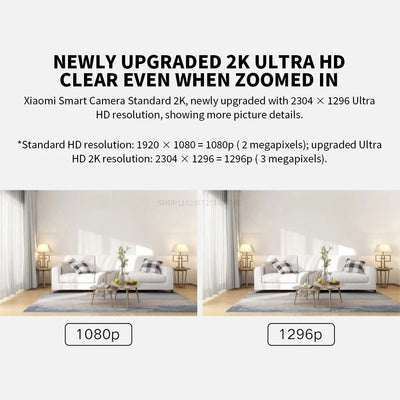 Xiaomi Smart IP Camera Standard Edition 2K HD Infrared Night Vision AI Alarm - stepyours.com