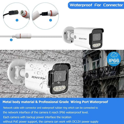 Outdoor PoE IP Security Camera 4K 8MP Waterproof With Two Way Audio - stepyours.com