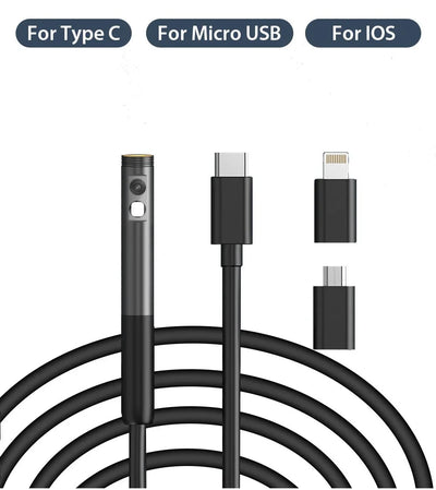 KERUI 2MP Industrial Endoscope Camera - Dual Lens, IP67 Waterproof, Type - C Ready - stepyours.com