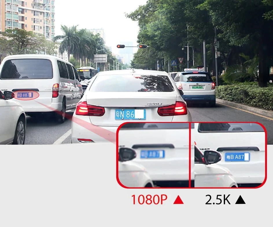 EACE 2.5K Mirror Dash Cam For Car Touch Screen With GPS WiFi 1440P Parking DVR - stepyours.com