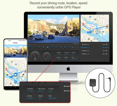 EACE 2.5K Mirror Dash Cam For Car Touch Screen With GPS WiFi 1440P Parking DVR - stepyours.com