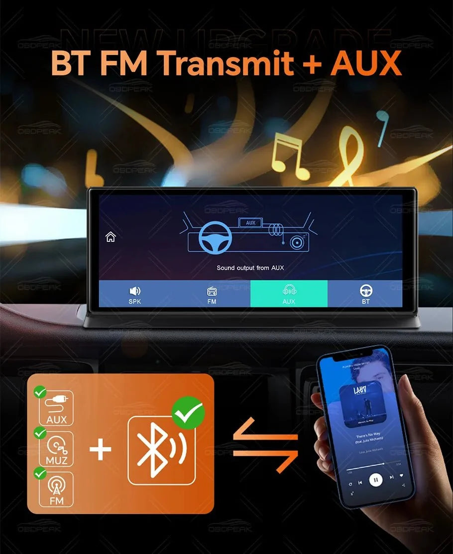 K8 Pro 11.3 Inch Dash Cam Dual Lens 5K GPS 5G WiFi Ultimate CarPlay Android Auto - stepyours.com