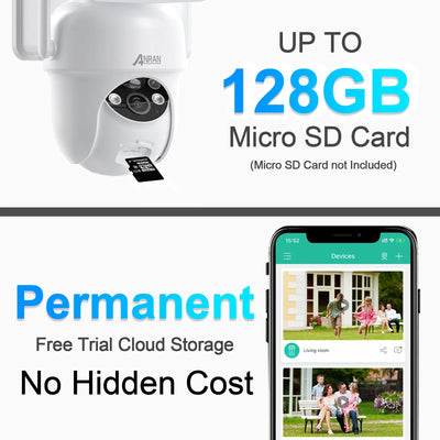 ANRAN Solar Camera Q4 3MP 5MP Outdoor Wireless Battery Security With Solar Power - stepyours.com